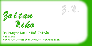 zoltan miko business card