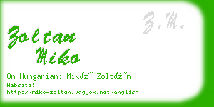 zoltan miko business card